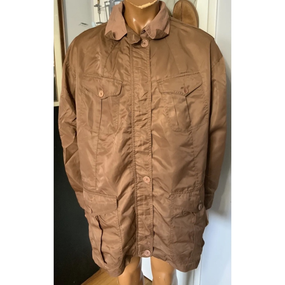 Ralph Lauren LRN Brown Field Chore windbreaker Nylon Jacket Size Large